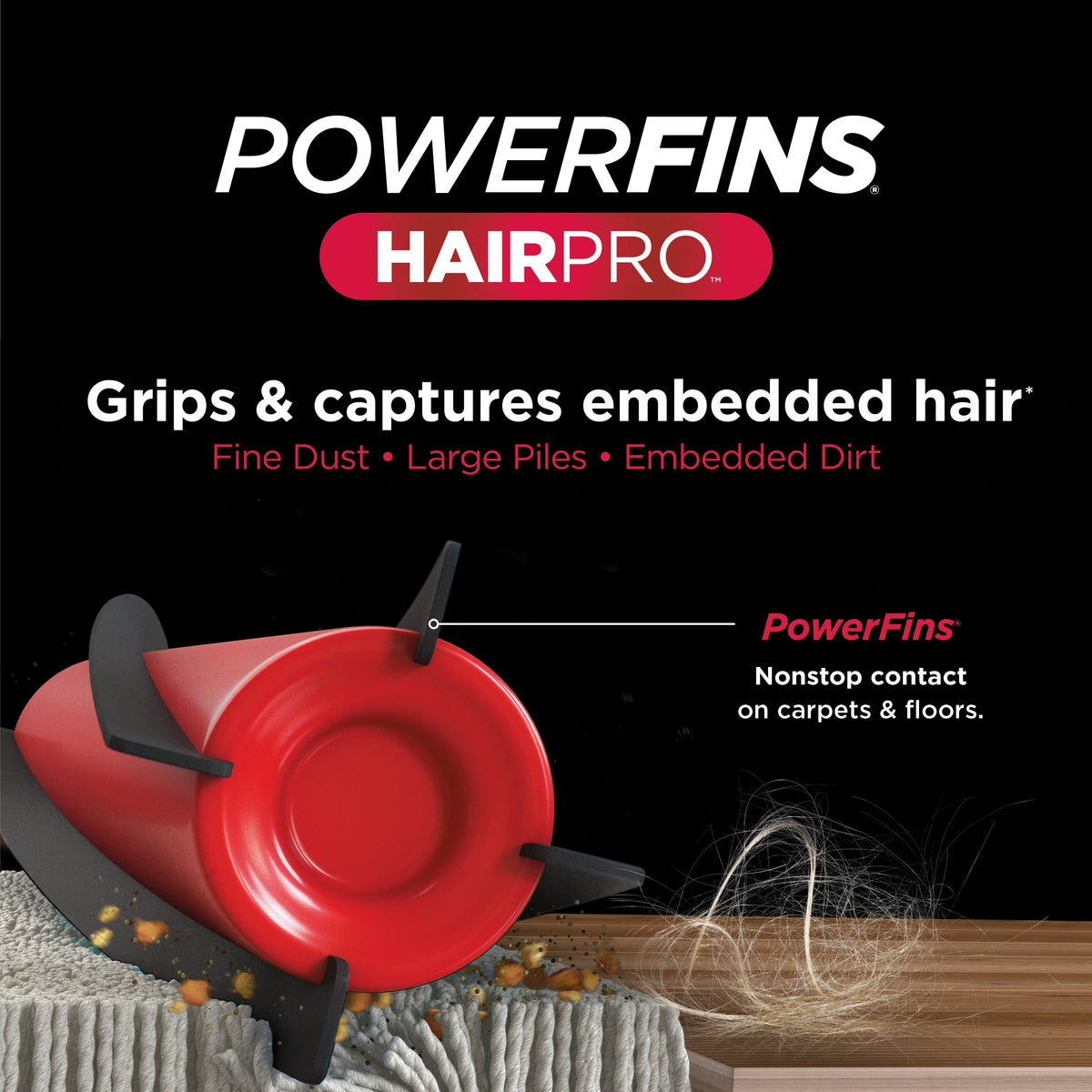 Shark - Rotator with PowerFins HairPro and Odor Neutralizer Technology Upright Vacuum - Charcoal