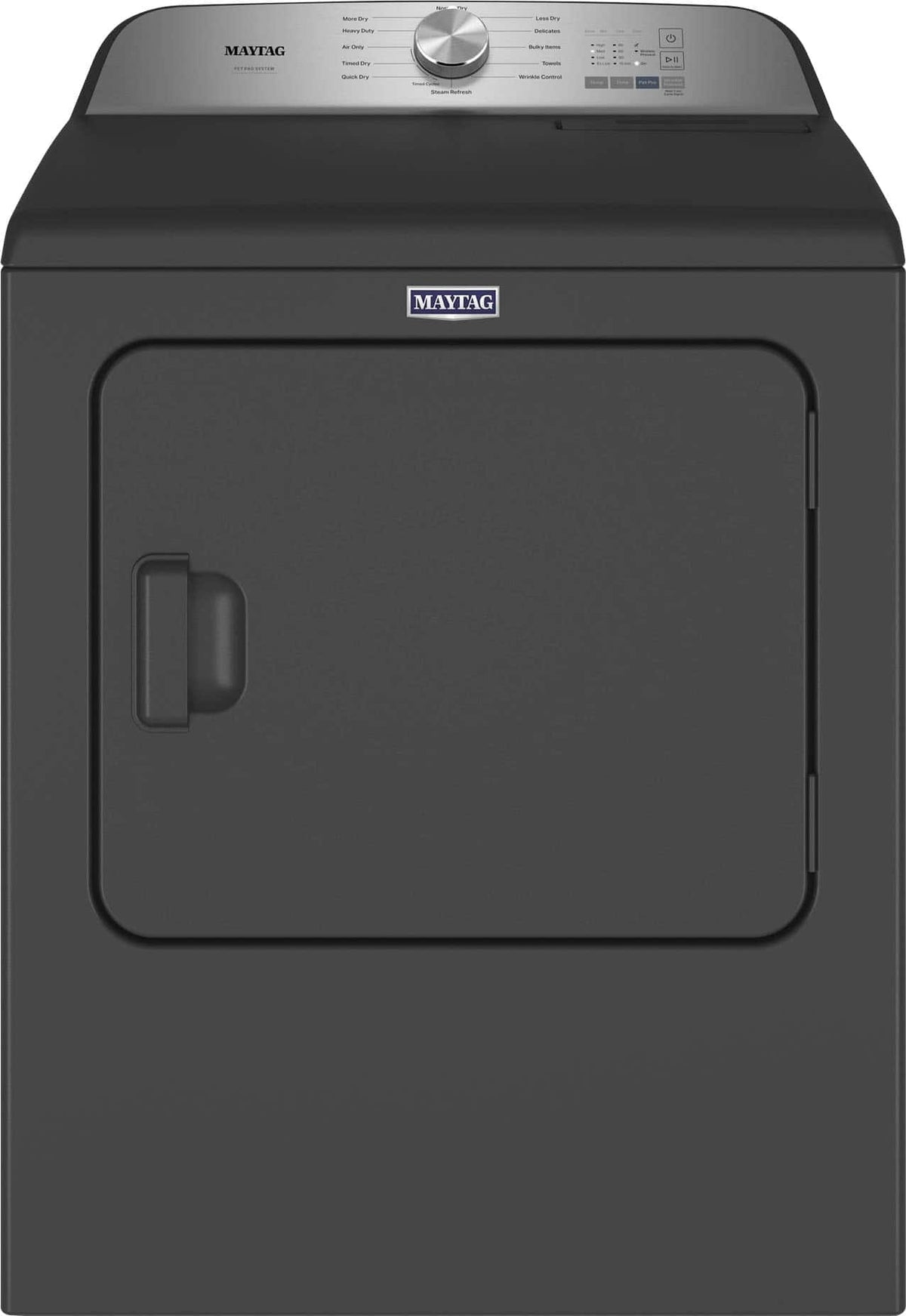 Maytag - 7.0 Cu. Ft. Gas Dryer with Steam and Pet Pro System - Volcano Black