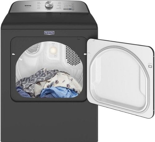 Maytag - 7.0 Cu. Ft. Gas Dryer with Steam and Pet Pro System - Volcano Black