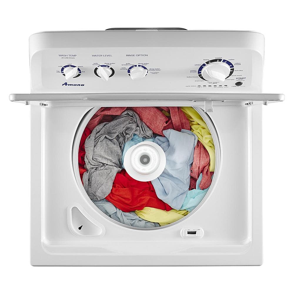 Amana - 3.8 Cu. Ft. High Efficiency Top Load Washer with with High-Efficiency Agitator - White