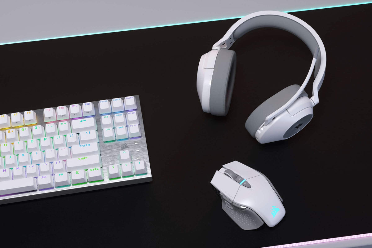 CORSAIR - HS Series HS55 Wireless Gaming Headset for PC, PS5, and Mobile - White