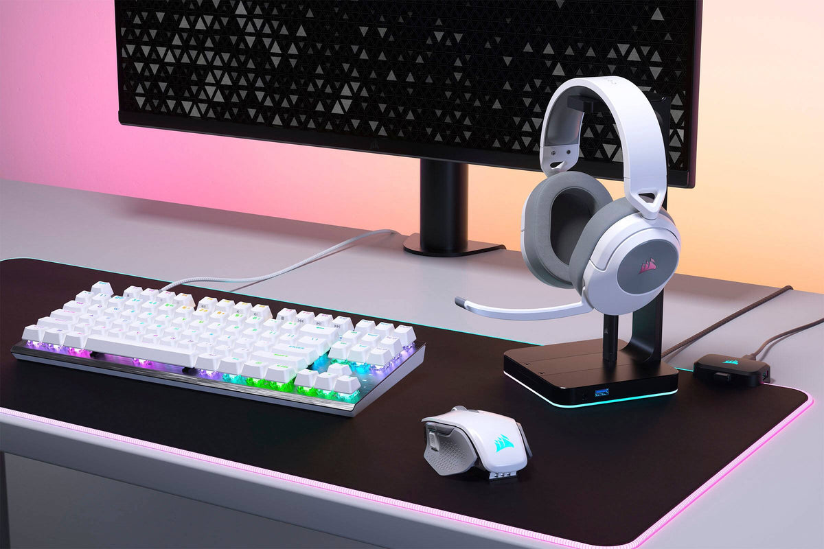 CORSAIR - HS Series HS55 Wireless Gaming Headset for PC, PS5, and Mobile - White