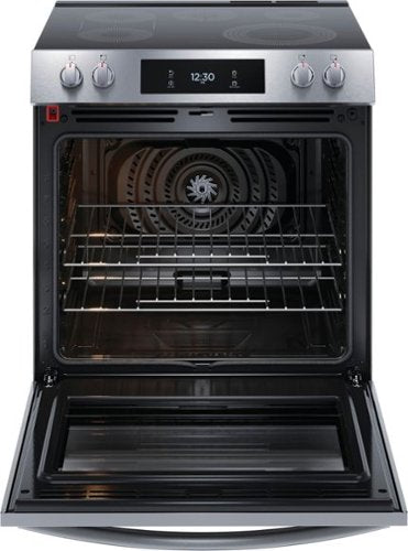 Frigidaire - Gallery 30 in. Wide 5 elements 6.2 Cu. Ft. Freestanding Electric Total Convection Range with Self-cleaning and Air Fry - Stainless Steel