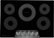Frigidaire - Gallery 30" Built-In Electric Cooktop - Black Stainless Steel