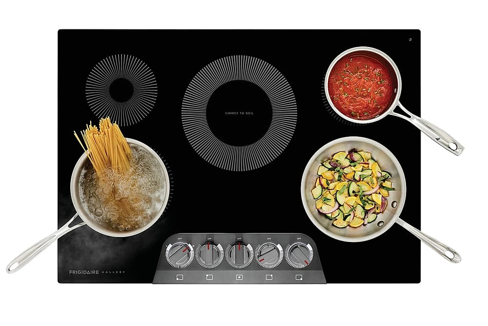 Frigidaire - Gallery 30" Built-In Electric Cooktop - Black Stainless Steel