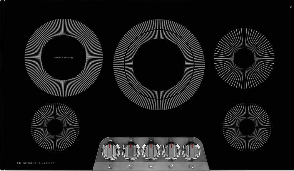 Frigidaire - Gallery 36" Built-In Electric Cooktop - Black Stainless Steel