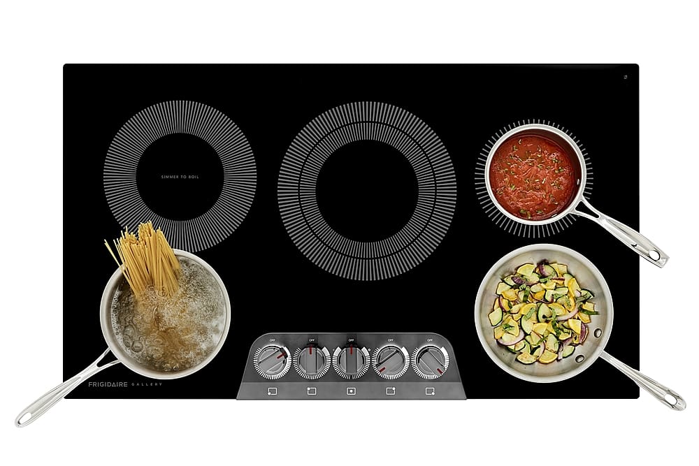 Frigidaire - Gallery 36" Built-In Electric Cooktop - Black Stainless Steel