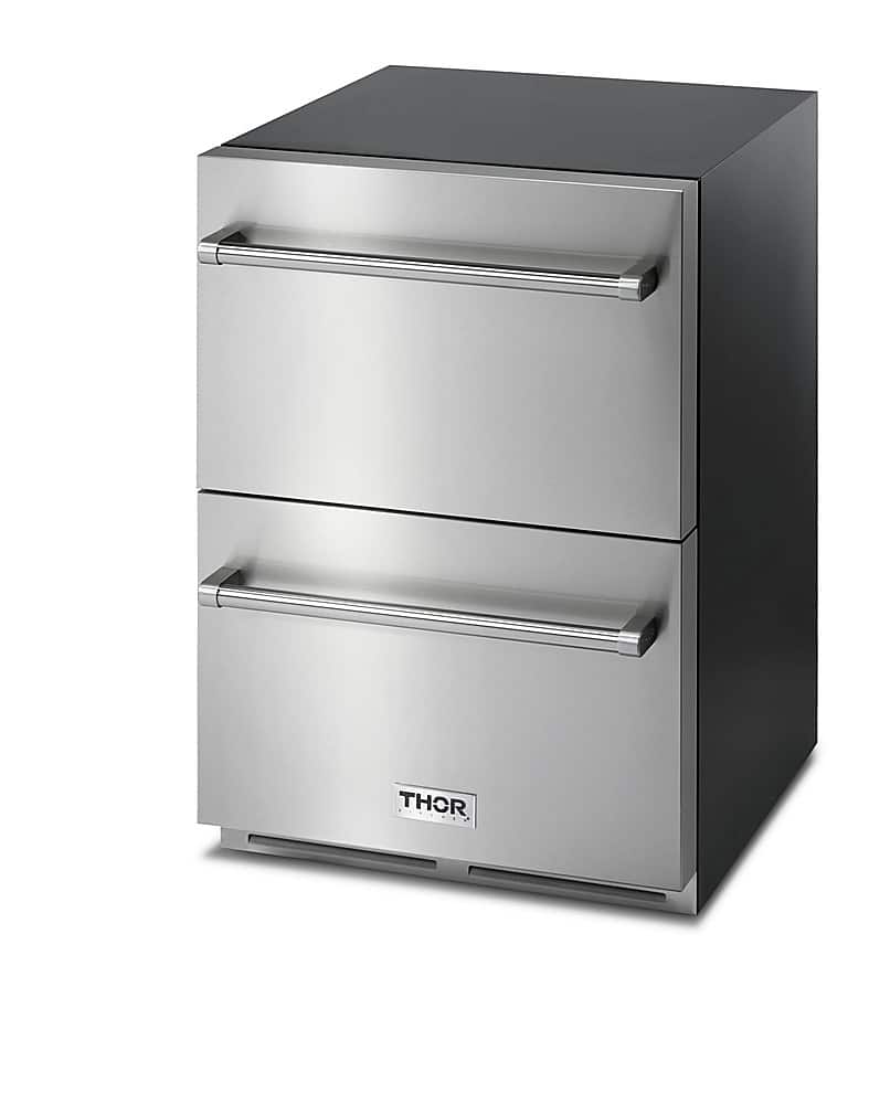Thor Kitchen - 5.4 Cu. Ft. Indoor Outdoor Refrigerator Drawers - Silver
