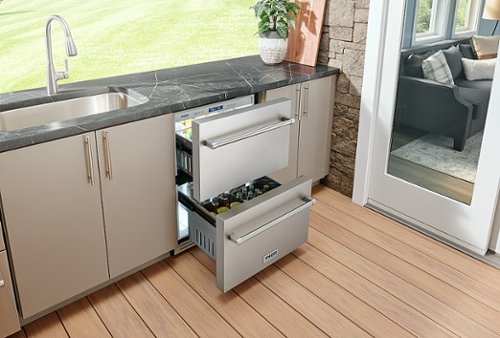Thor Kitchen - 5.4 Cu. Ft. Indoor Outdoor Refrigerator Drawers - Silver