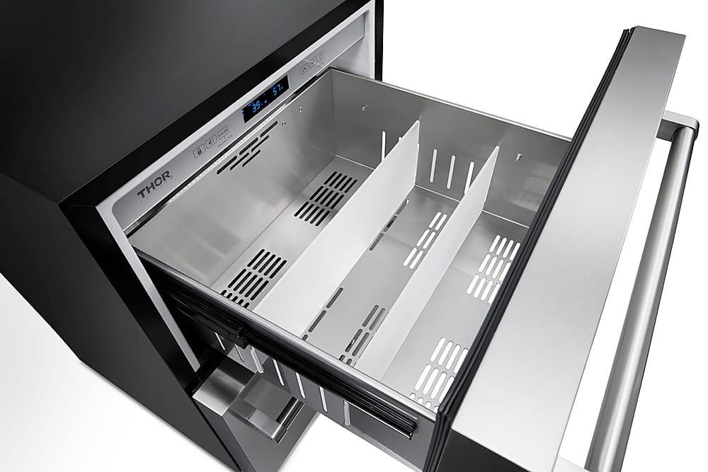 Thor Kitchen - 5.4 Cu. Ft. Indoor Outdoor Refrigerator Drawers - Silver