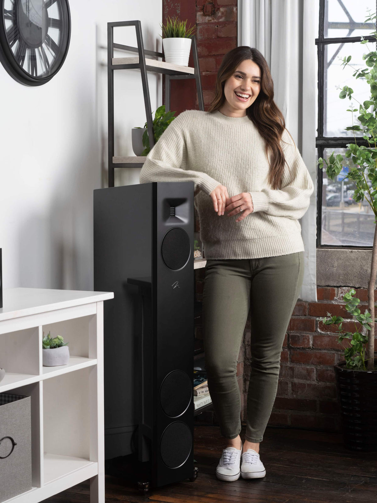 MartinLogan - Motion F20 3-Way Floorstanding Speaker with 5.5” Midrange and Dual 6.5” Bass Drivers (Each) - Gloss Black