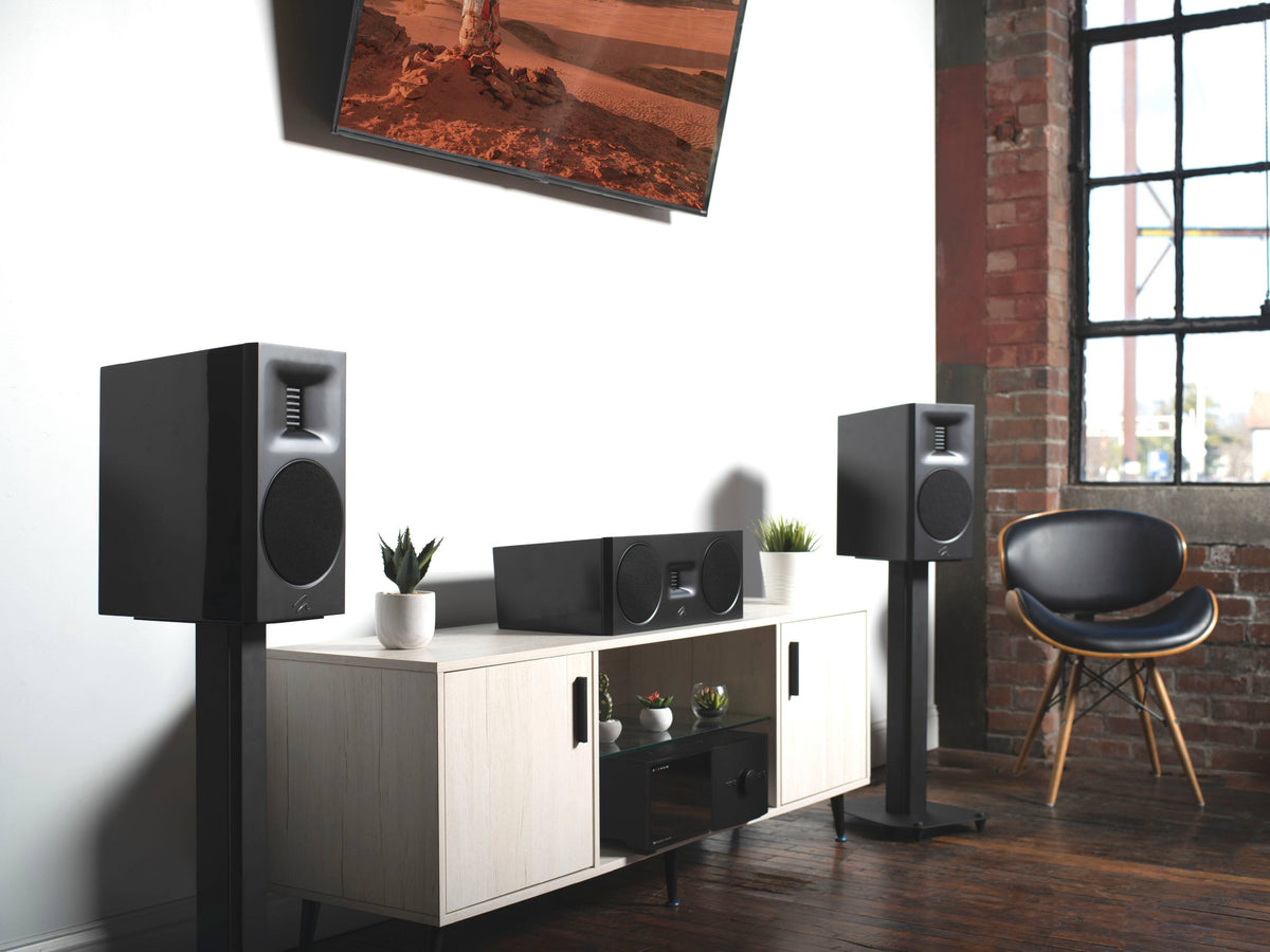 MartinLogan - Motion XT B100 2-Way Bookshelf Speaker with 6.5” Midbass Driver (Each) - Gloss Black