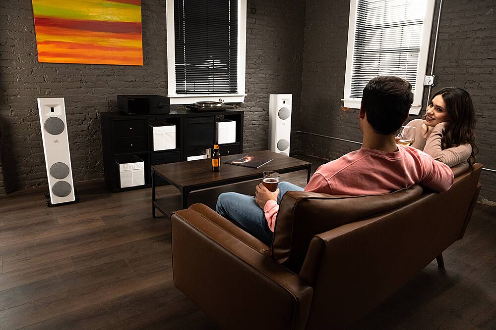 MartinLogan - Motion F10 3-Way Floorstanding Speaker with 5.5” Midrange and Dual 5.5” Bass Drivers (Each) - Satin White