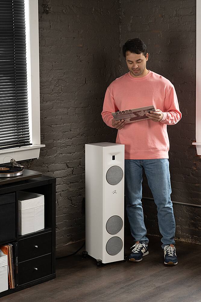 MartinLogan - Motion F10 3-Way Floorstanding Speaker with 5.5” Midrange and Dual 5.5” Bass Drivers (Each) - Satin White
