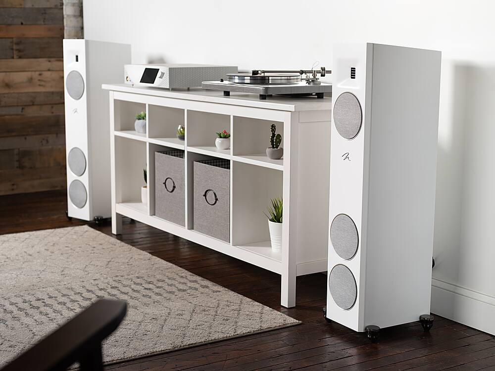 MartinLogan - Motion F10 3-Way Floorstanding Speaker with 5.5” Midrange and Dual 5.5” Bass Drivers (Each) - Satin White