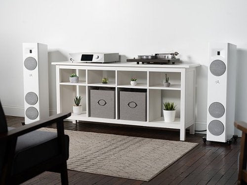 MartinLogan - Motion F10 3-Way Floorstanding Speaker with 5.5” Midrange and Dual 5.5” Bass Drivers (Each) - Satin White