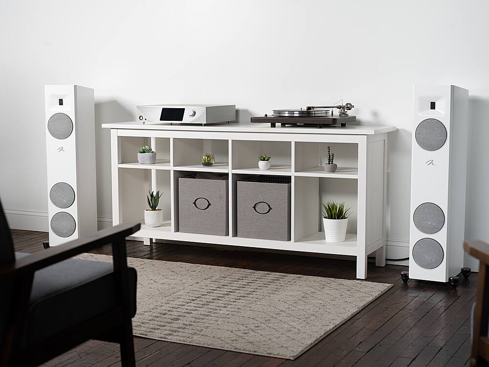 MartinLogan - Motion F10 3-Way Floorstanding Speaker with 5.5” Midrange and Dual 5.5” Bass Drivers (Each) - Satin White