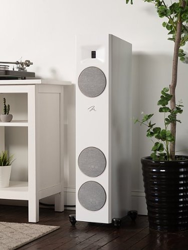 MartinLogan - Motion F10 3-Way Floorstanding Speaker with 5.5” Midrange and Dual 5.5” Bass Drivers (Each) - Satin White