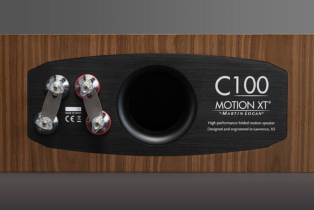 MartinLogan - Motion XT C100 2.5-Way Center-Channel with Dual 6.5” Midbass Drivers (Each) - Walnut