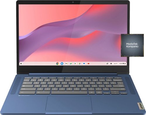 Lenovo - IdeaPad Slim 3 Chromebook Laptop - 14" Full HD Touchscreen Laptop - MediaTek Kompanio 520 2022 - 4GB Memory - 64GB eMMC - Abyss Blue