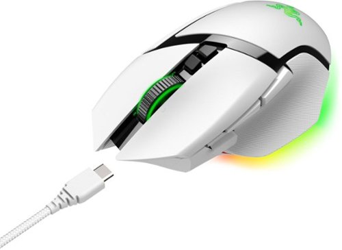 Razer - Basilisk V3 Pro Optical Gaming Mouse with HyperScroll Tilt Wheel - Wireless - White