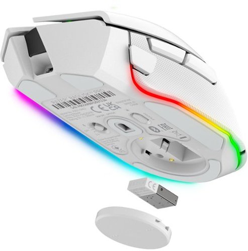 Razer - Basilisk V3 Pro Optical Gaming Mouse with HyperScroll Tilt Wheel - Wireless - White