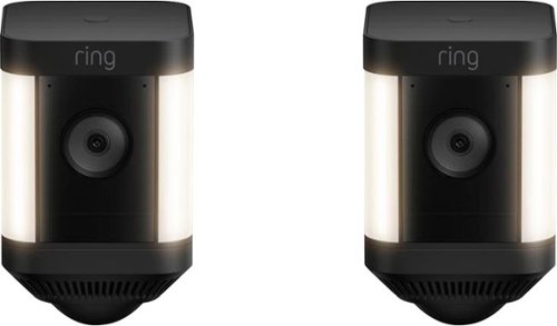 Ring - Spotlight Cam Plus Outdoor/Indoor Wireless 1080p Battery Surveillance Security Camera (2pk) - Black