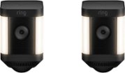 Ring - Spotlight Cam Plus Outdoor/Indoor Wireless 1080p Battery Surveillance Security Camera (2pk) - Black