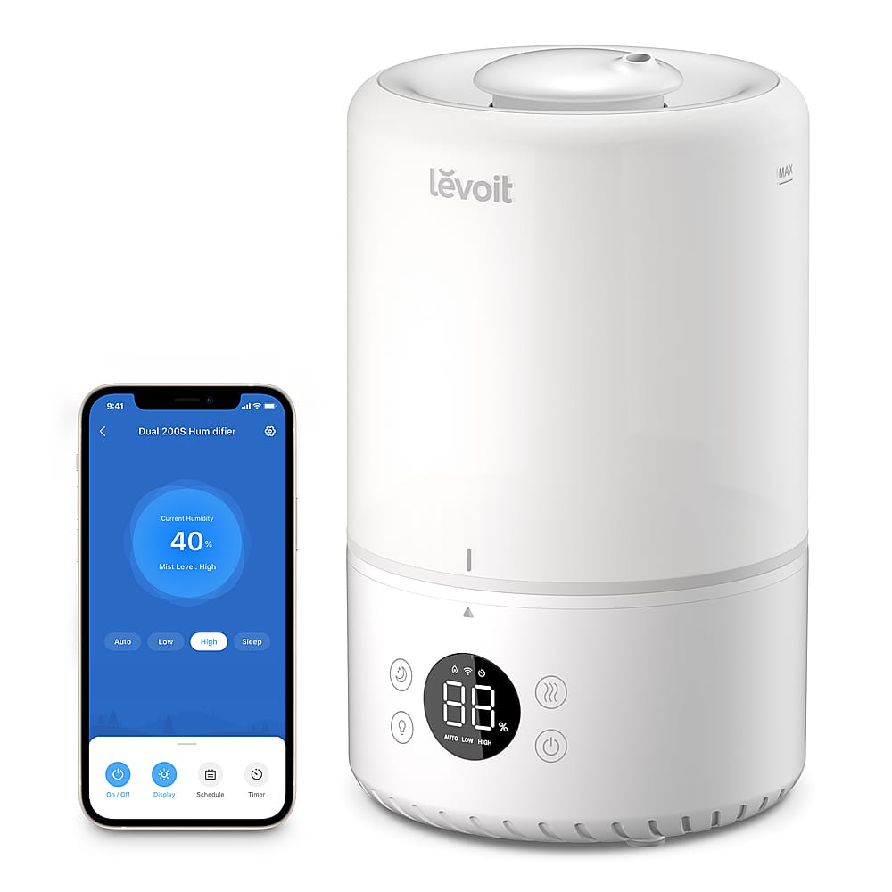 Levoit - Dual 200S .79 gallon Smart Top-Fill Humidifier - White
