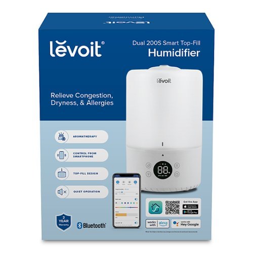 Levoit - Dual 200S .79 gallon Smart Top-Fill Humidifier - White