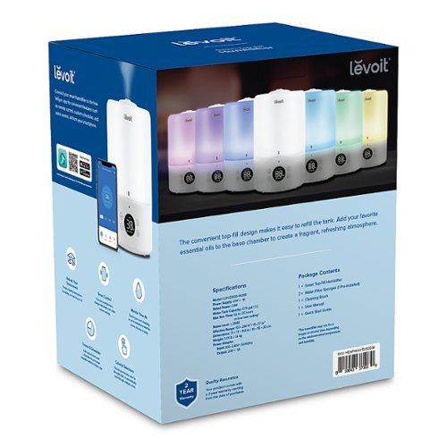 Levoit - Dual 200S .79 gallon Smart Top-Fill Humidifier - White