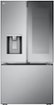 LG - 36-in Wide Counter-Depth MAX 25.5 Cu. Ft. French Door Smart Refrigerator with Mirror InstaView - Stainless Steel