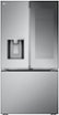 LG - 36-in Wide Counter-Depth MAX 25.5 Cu. Ft. French Door Smart Refrigerator with Mirror InstaView - Stainless Steel