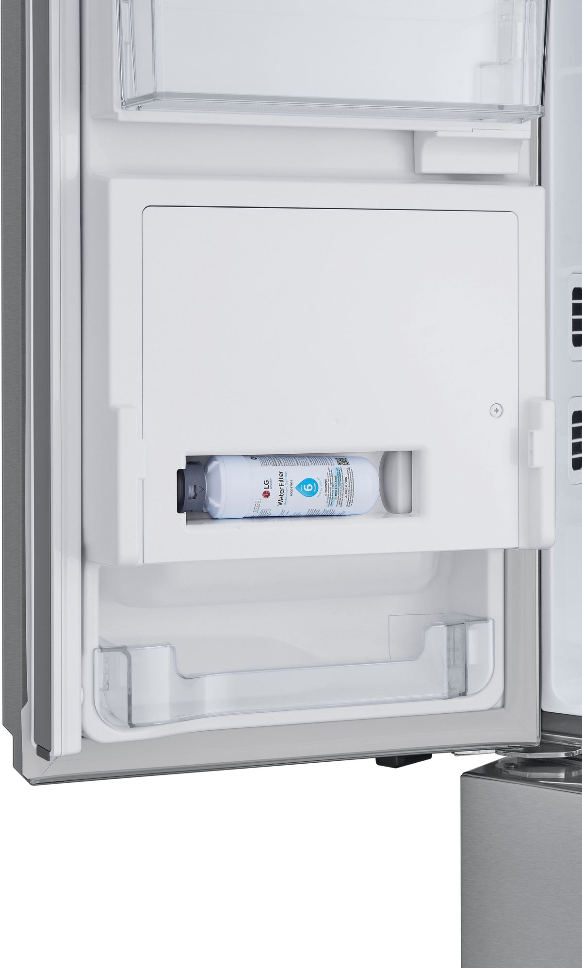 LG - 36-in Wide Counter-Depth MAX 25.5 Cu. Ft. French Door Smart Refrigerator with Mirror InstaView - Stainless Steel