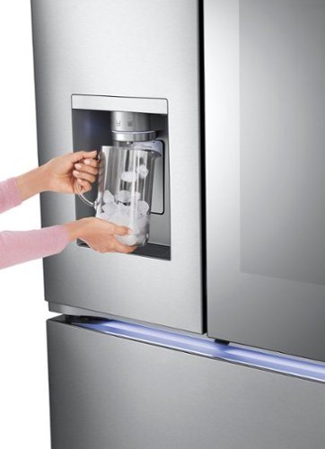 LG - 36-in Wide Counter-Depth MAX 25.5 Cu. Ft. French Door Smart Refrigerator with Mirror InstaView - Stainless Steel