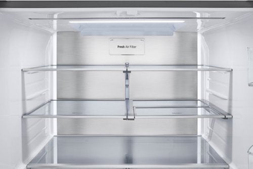 LG - 36-in Wide Counter-Depth MAX 25.5 Cu. Ft. French Door Smart Refrigerator with Mirror InstaView - Stainless Steel