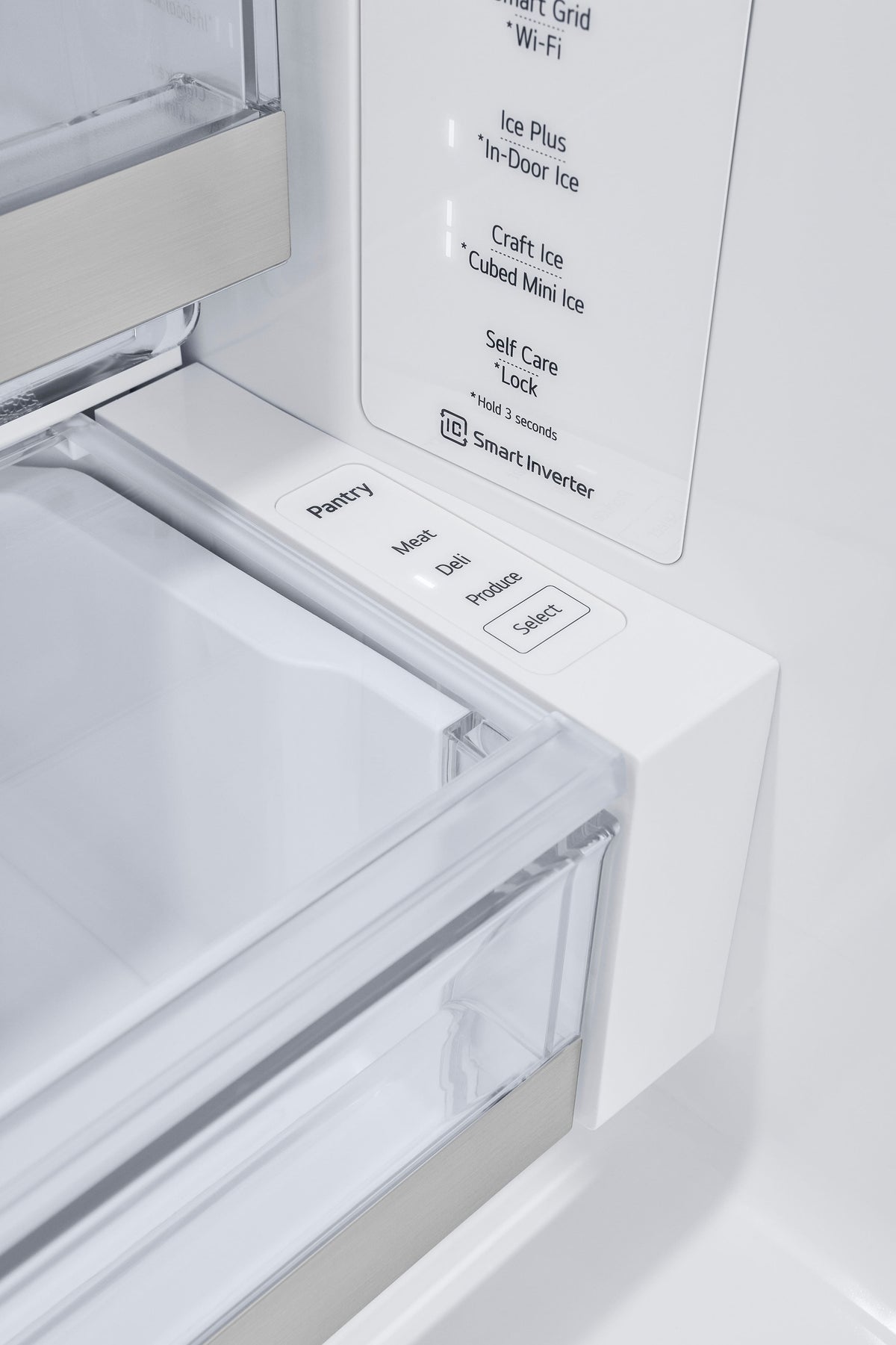 LG - 36-in Wide Counter-Depth MAX 25.5 Cu. Ft. French Door Smart Refrigerator with Mirror InstaView - Stainless Steel