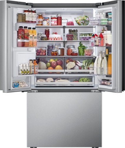 LG - 36-in Wide Counter-Depth MAX 25.5 Cu. Ft. French Door Smart Refrigerator with Mirror InstaView - Stainless Steel