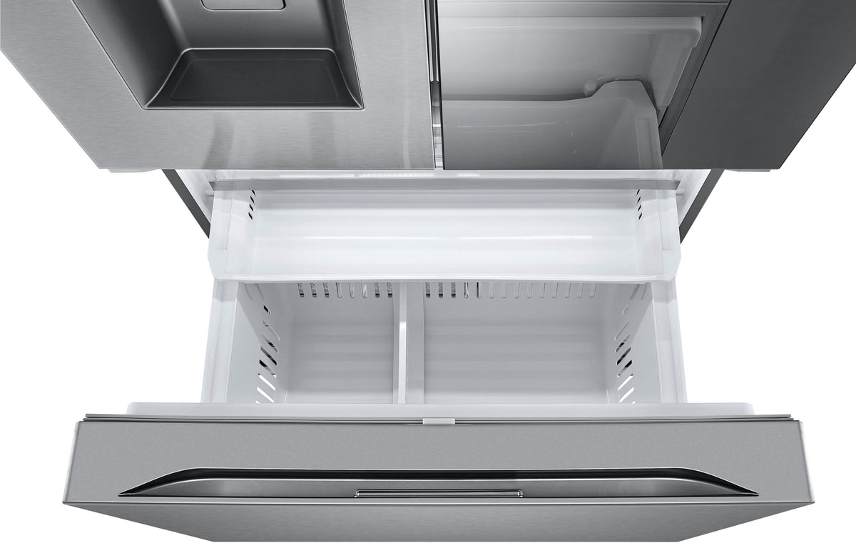 LG - 36-in Wide Counter-Depth MAX 25.5 Cu. Ft. French Door Smart Refrigerator with Mirror InstaView - Stainless Steel