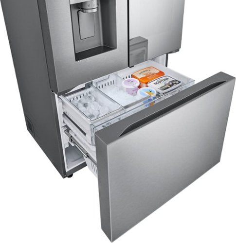 LG - 36-in Wide Counter-Depth MAX 25.5 Cu. Ft. French Door Smart Refrigerator with Mirror InstaView - Stainless Steel