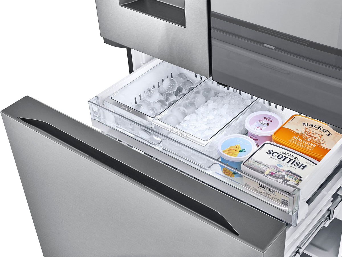 LG - 36-in Wide Counter-Depth MAX 25.5 Cu. Ft. French Door Smart Refrigerator with Mirror InstaView - Stainless Steel