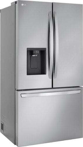LG - 36-in Wide Counter-Depth MAX 25.5 Cu. Ft. French Door Smart Refrigerator with Dual Ice - Stainless Steel