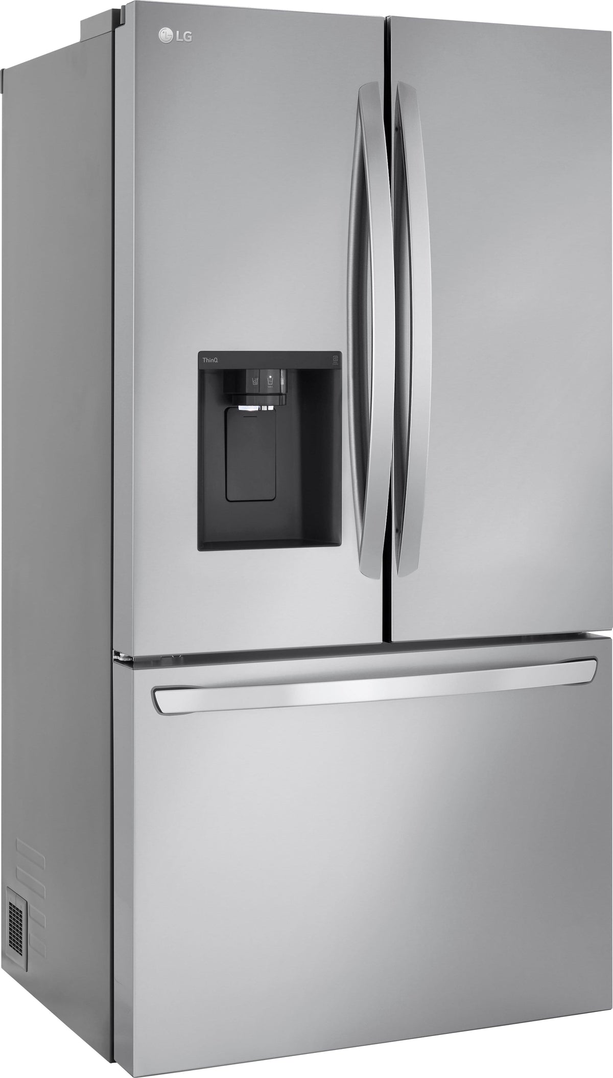 LG - 36-in Wide Counter-Depth MAX 25.5 Cu. Ft. French Door Smart Refrigerator with Dual Ice - Stainless Steel