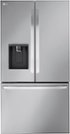 LG - 36-in Wide Counter-Depth MAX 25.5 Cu. Ft. French Door Smart Refrigerator with Dual Ice - Stainless Steel