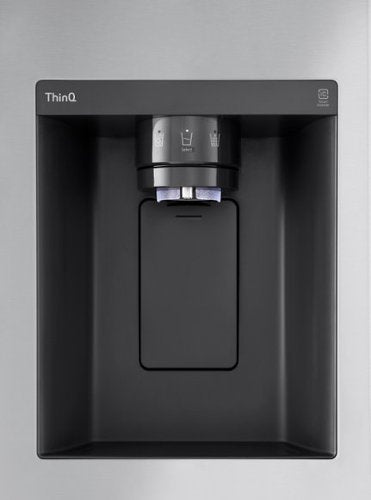 LG - 36-in Wide Counter-Depth MAX 25.5 Cu. Ft. French Door Smart Refrigerator with Dual Ice - Stainless Steel