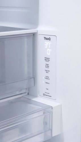 LG - 36-in Wide Counter-Depth MAX 25.5 Cu. Ft. French Door Smart Refrigerator with Dual Ice - Stainless Steel