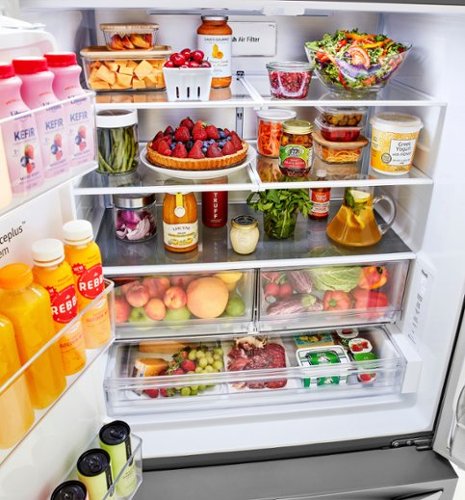 LG - 36-in Wide Counter-Depth MAX 25.5 Cu. Ft. French Door Smart Refrigerator with Dual Ice - Stainless Steel