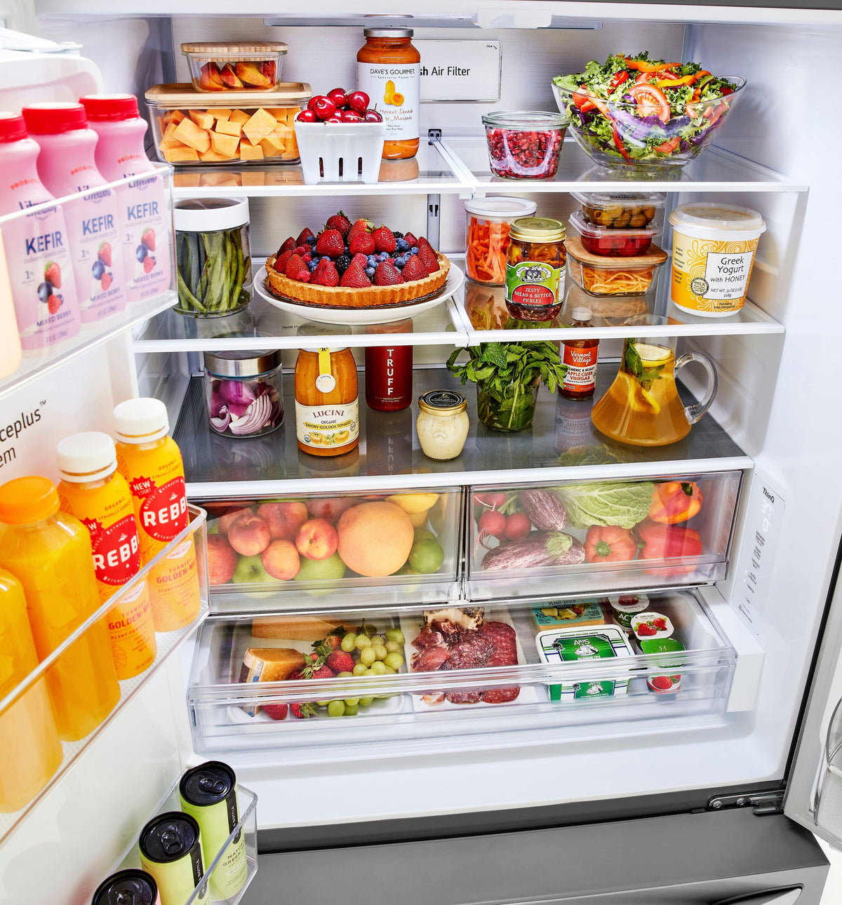 LG - 36-in Wide Counter-Depth MAX 25.5 Cu. Ft. French Door Smart Refrigerator with Dual Ice - Stainless Steel