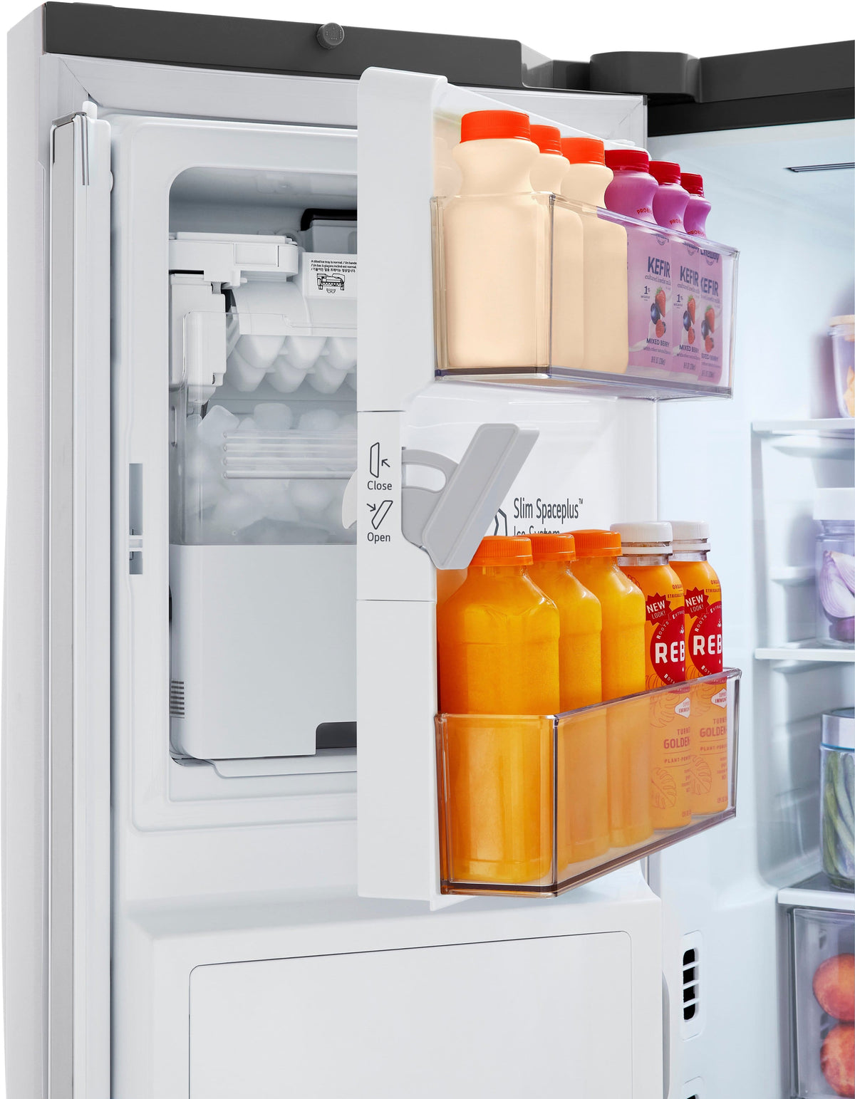 LG - 36-in Wide Counter-Depth MAX 25.5 Cu. Ft. French Door Smart Refrigerator with Dual Ice - Stainless Steel