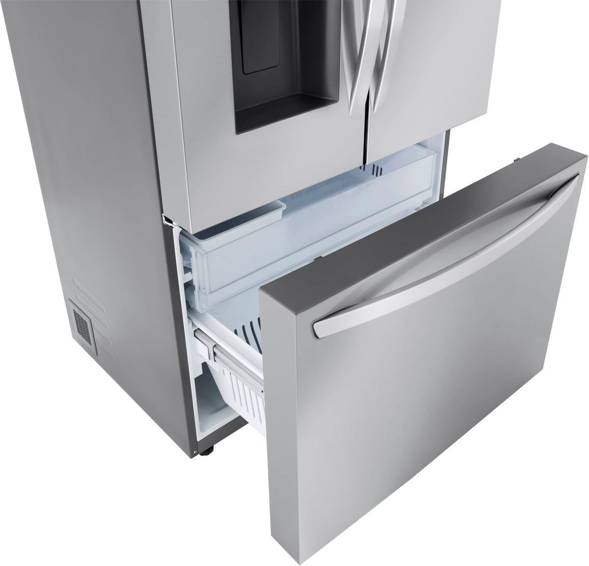 LG - 36-in Wide Counter-Depth MAX 25.5 Cu. Ft. French Door Smart Refrigerator with Dual Ice - Stainless Steel